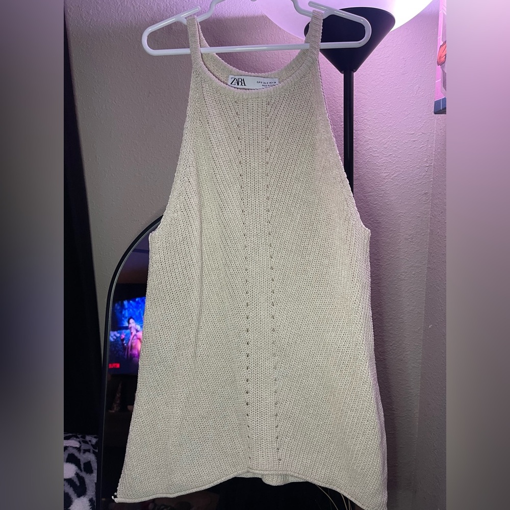 Zara Cream Knit Tank Top